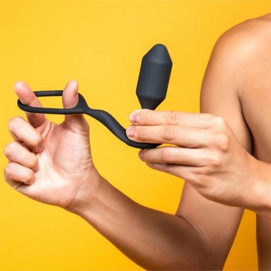 Вибропробка с кольцом b-Vibe Snug &amp; Tug