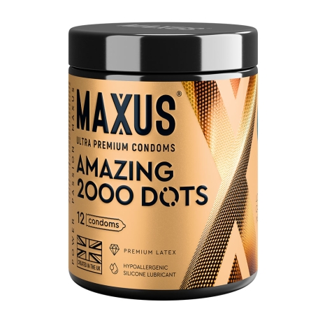 Точечные презервативы MAXUS 2000 Amazing Dots