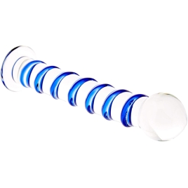 Фаллос из стекла Glas Spiral Blue
